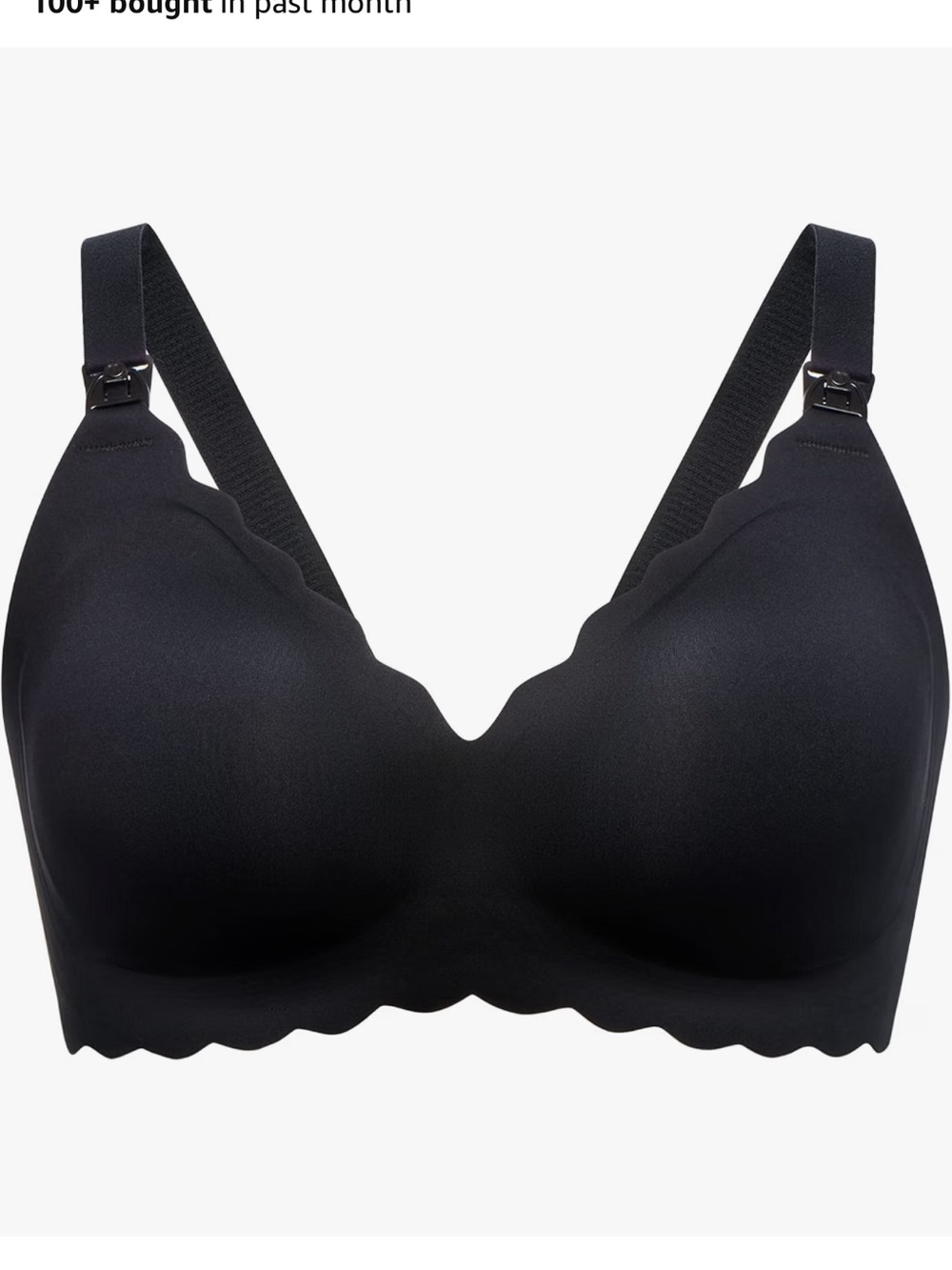 Momcozy Seamless Nursing Bra — Black